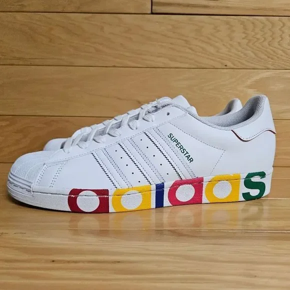 Adidas Superstar Olympic Pack White Blue Red Mens Shoe Sneaker FY1147 - Picture 6 of 14